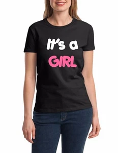 It’s a Girl Shirt Baby Loading Pregnancy Reveal New Mom Gift Tee Cotton Women - Picture 1 of 8