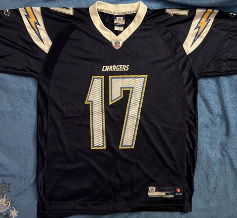 Reebok San Diego Chargers Philip Rivers Navy Jersey Adult Large Cover