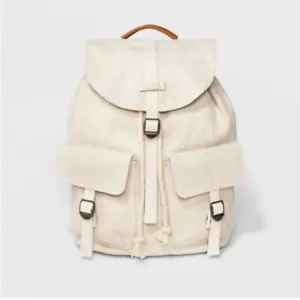 Zaino in tweed beige neutro fili universali - Foto 1 di 10