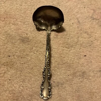 Cuchara de plata esterlina Whiting 1891 LOUIS XV Gravy cucharón sin monograma Foto 1 de 4