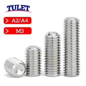 M3 DIN 916 pasadores roscados acero inoxidable A2 A4 VA corte de anillo ISK tornillos roscados M3x - Imagen 1 de 17