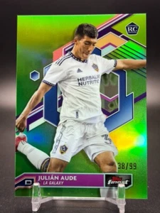 2023 Topps Finest MLS Julian Aude Neon Green Refractor RC /99 LA Galaxy ERROR - Picture 1 of 3