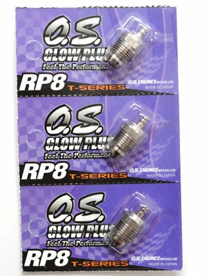 OS O.S. RP8 RC R/C Turbo Cold On-Road .12- .21 Nitro Glow Plug - 3 Pack 71642080 - Image 1 of 4