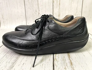 Aravon Laney Black Leather Oxfords Women's Size 11 B Lace Up Rocker Toning Shoes - Picture 1 of 20
