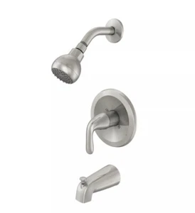 Aldean Tub And Shower Faucet Brushed Nickel Valve Included - Picture 1 of 3