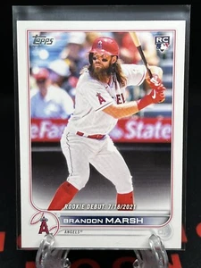 2022 Topps Update Base Rookie Debut #US35 Brandon Marsh RC Angels - Picture 1 of 2