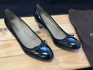 Anyi Lu Wms Genuine Leather Patent Pumps Handmade in Italy Vero Cuoio sz 8 - Picture 1 of 8