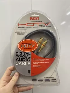 RCA High Performance Digital Audio Coaxial Cable 24K Gold Plated, 6Ft - Picture 1 of 2