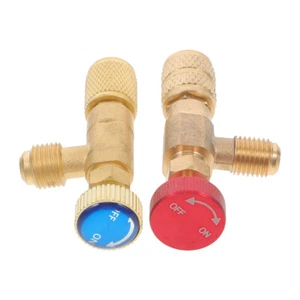 2 Pcs Car Air Conditioning Connector Ac Adapter Valve For Home - Picture 1 of 12
