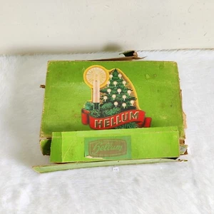 1940s Vintage Hellum Bulb Set Glass Christmas Light Bulbs Japan Collectible 492 - Picture 1 of 9