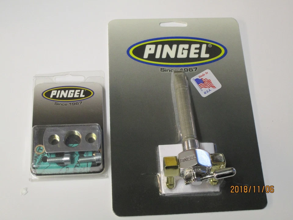 Grifo de combustible Suzuki RGV250 Pingel Hi Flow, doble alimentación c/w reserva, adaptador c/w.  Foto 1 de 1