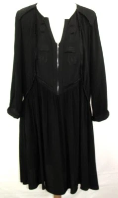 SEE U SOON - Kleid Weiblich Ärmel 3/4 Schwarz & Stickerei T 3 = 40/42 - Zustand - Bild 1 von 4