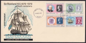 F-EX54157 BAHAMAS 1979 FDC CENT OF DEATH ROWLAND HILL. - Picture 1 of 1
