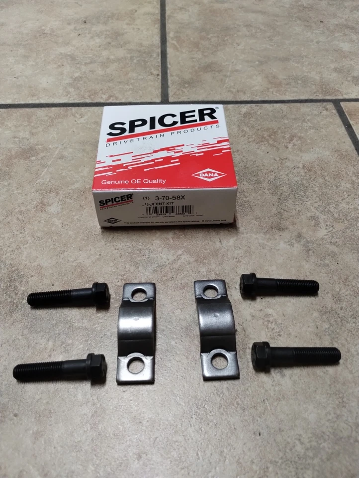Kit de correa de perno de junta universal Dana Spicer 3-70-58X 1350/1410 GM Chevy junta en U Foto 1 de 1