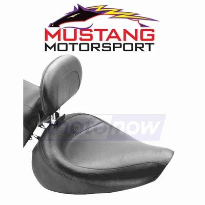 Mustang Wide Touring Vintage Solo Seat with Driver Backrest for 2007-2017 ga - Изображение 1 из 4