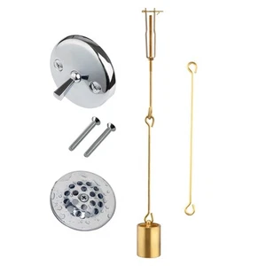 Tub Drain Linkage Assembly with Trip Lever and Strainer Done Cove, Fit for Tr... - Picture 1 of 6