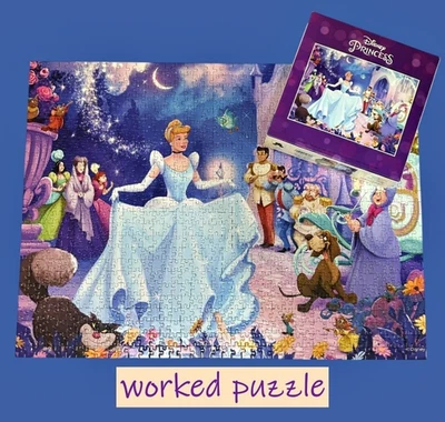 CEACO Disney Princess Puzzle CINDERELLAS WISH 1000 PCs Fairytale - MINT COMPLETE - Image 1 of 4