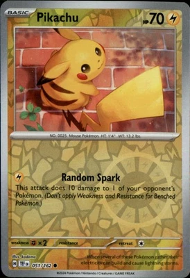 Pikachu Reverse Holo Common SV05: Temporal Forces 051/162 NM - Image 1 of 2