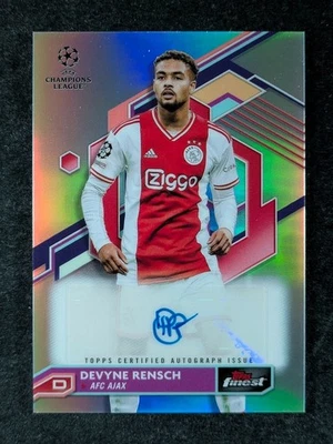2022-23 Topps Finest UEFA DEVYNE RENSCH Auto Chrome Refractor AFC Ajax #A-DR - Image 1 of 3