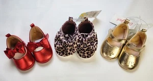 Lot Of 3 Pairs Of Baby Girls Cat & Jack Slip On Shoes Dress Up 9-12 Months - Picture 1 of 14