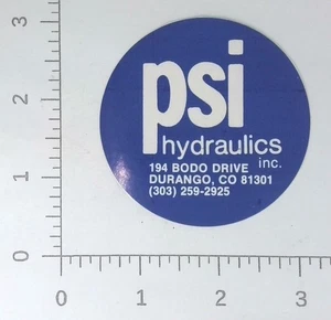 Vintage PSI Hydraulics Durango Colorado Advertising Sticker Decal - Picture 1 of 1