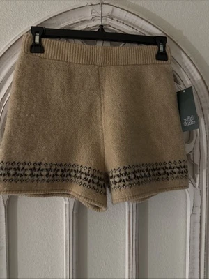 NUEVO- Pantalones Cortos Suéter Para Mujer Wild Fable Tostado Talla Pequeña Foto 1 de 4