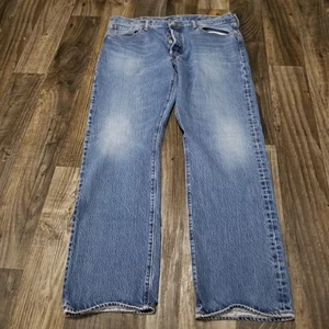 Men’s Levis 501xx Medium Wash Button Fly Jeans 38x32 Straight Fit - Picture 1 of 11