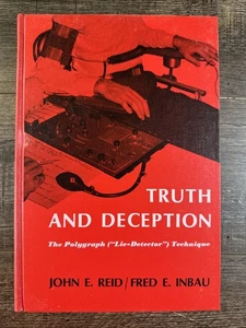 John E. Reid TRUTH & DECEPTION Polygraph Technique ED1 HC 1st/1st 1966 fold-out - Imagen 1 de 12