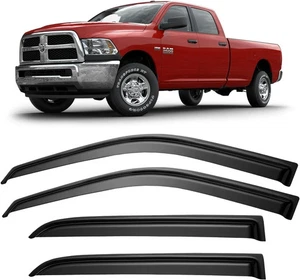 Window Rain Guards Deflectors for Dodge Ram 1500 2009-2018 Vent Visors Shade - Picture 1 of 7