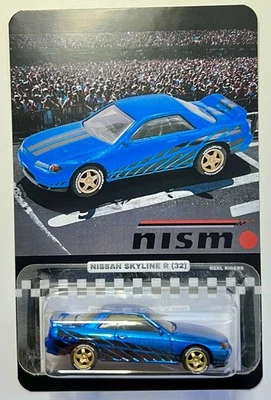 HOT WHEELS CUSTOM  MADE NISSAN SKYLINE R (32) ON REAL RIDER TIRES  - Image 1 of 4