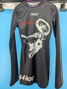 HMN ALNS Human Aliens Streetwear Donna L Grafica Anime Body Abbraccio Motocross - Foto 1 di 8