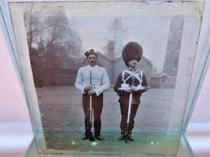 Antique Magic Lantern Slide WW1 2 PTS 3rd Grenadier Guards c1915 USED - Picture 1 of 12