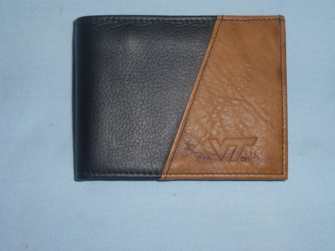 VIRGINIA TECH HOKIES   Leather BiFold Wallet    NEW   kb bf Cover