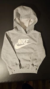 Nike Sportswear Club Fleece Pullover Hoodie Youth S Heather Gray Sweatshirt - Picture 1 of 10
