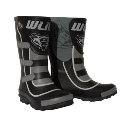 Wulfsport Cub Mud Stompers Wellies Kids Youth Waterproof Motocross Boots Black - Image 1 of 2