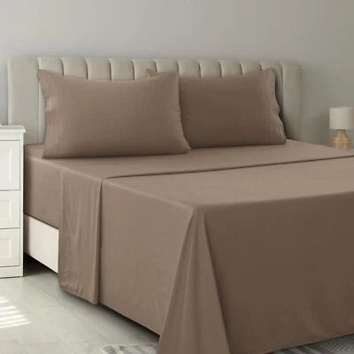 4 Piece Premium Bed Sheet Set Hotel Luxury Ultra Soft Deep Pocket Sheets Set - Image 1 of 4