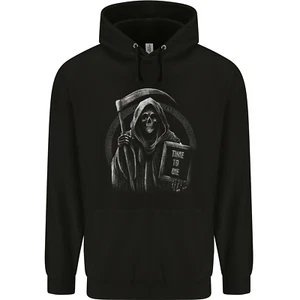 Time to Die Grim Reaper Childrens Kids Hoodie - Picture 1 of 3
