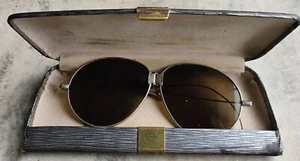 Antique Wire Rim Folding Sun Glasses w/ Original Case - Picture 1 of 5