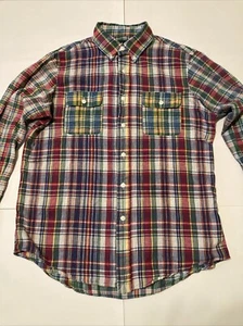 Camisa Polo Ralph Lauren Para Hombres L Botones Bolsillos Frontales Calce Clásico Multicolor - Imagen 1 de 6