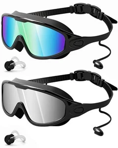 Paquete de 2 gafas de natación Rantizon de visión amplia antiniebla y gafas de natación UV para Audlt - Imagen 1 de 7