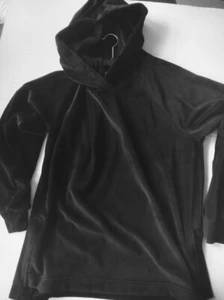 Plüsch Hoodie schwarz Fleece Damen Pullover Gr. XS Langarm - Bild 1 von 11