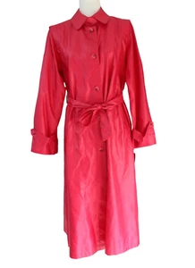 NWT Vintage Evan Picone Women's Size 8 Pink Lightweight Trench Coat Deadstock - Picture 1 of 19