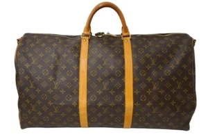 Borsa Louis Vuitton Monogram Keepall Bandouliere 60 Boston M41412 LV originale MY311 - Foto 1 di 6