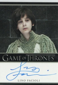 Game of Thrones Season 5 Autograph Auto Card Lino Facioli as Robin Arryn - Picture 1 of 1