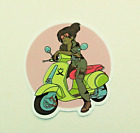 vianille - STICKER  Autocollant scooter pinUp -  7,5 x 6,5 cm