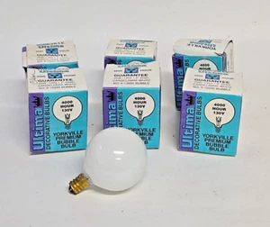 Yorkville Ultima 25W 130V 2" Candelabra White Bubble Light Bulbs X-10095 - Picture 1 of 2