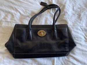 COACH Madeline Black Leather Satchel Handbag A0893-11553 - Picture 1 of 7
