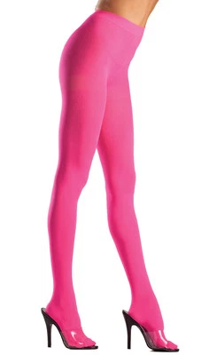 Opaque Pantyhose Nylon Hosiery Neon Costume Festival Regular or Plus Size 620 - Image 1 of 4