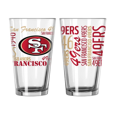 San Francisco 49ers Boelter NFL Spirit 16oz Pint Glass(1) Cover