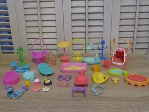 Littlest Pet Shop LOT OF 30 ACCESSORIES LPS Food, Toys, Glasses, Hats, Trophy - Picture 1 of 15